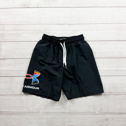 Under Armour Boys Swim Shorts Black Elastic Waistband Mesh Lining 10-12