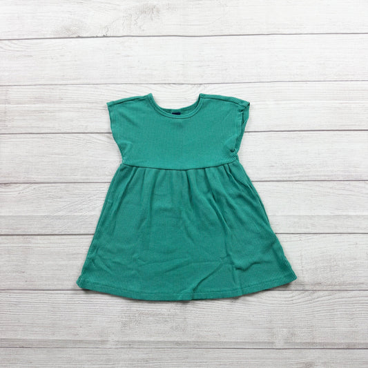 Old Navy Ribbed Knit Dress Toddler Girl Short Sleeve Fit Flare 18-24 Months