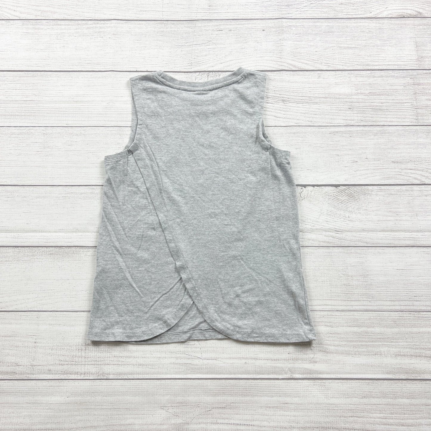 Puma Girls Sleeveless Gray Tank Top Rose Gold Logo L 12-14