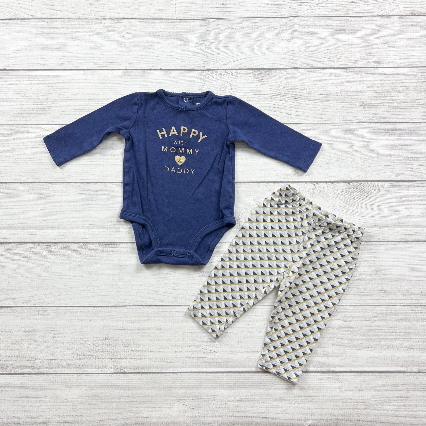 Carter's Baby Girl Long Sleeve Bodysuit Pants Outfit Set 3-6 Months