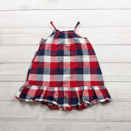 Old Navy Toddler Girls Plaid Button Front Sleeveless Dress 3T