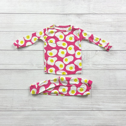 Baby Gap Smiley Face Egg Print Long Sleeve Pajamas Set 6-12 Months