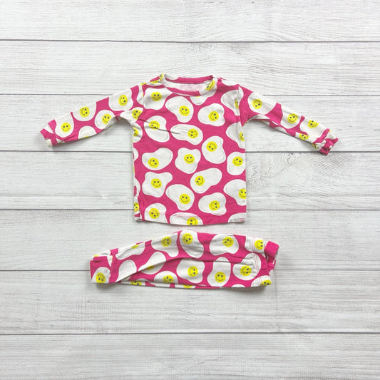 Baby Gap Smiley Face Egg Print Long Sleeve Pajamas Set 6-12 Months