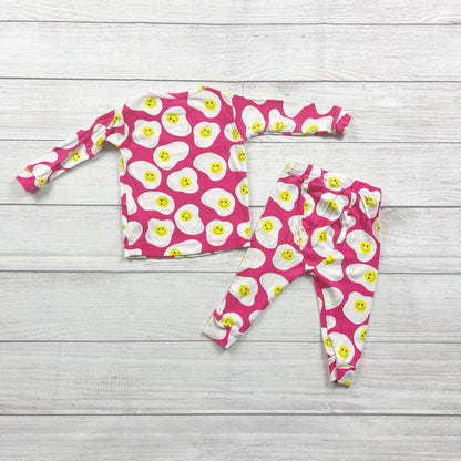 Baby Gap Smiley Face Egg Print Long Sleeve Pajamas Set 6-12 Months