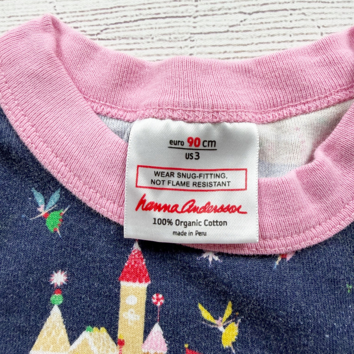 Hanna Andersson Girls Organic Cotton Holiday Pajama Set Navy Gingerbread 3T