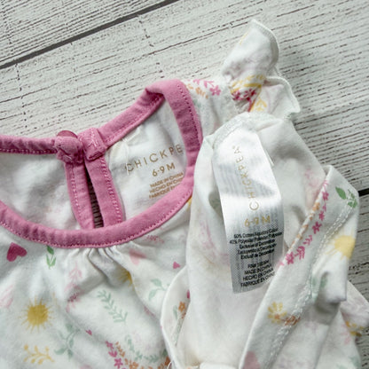 Chick Pea Infant Girls FloralRainbow Print Sleeveless Romper 6-9 Months