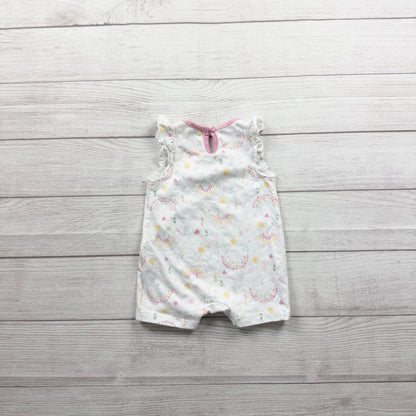Chick Pea Infant Girls FloralRainbow Print Sleeveless Romper 6-9 Months