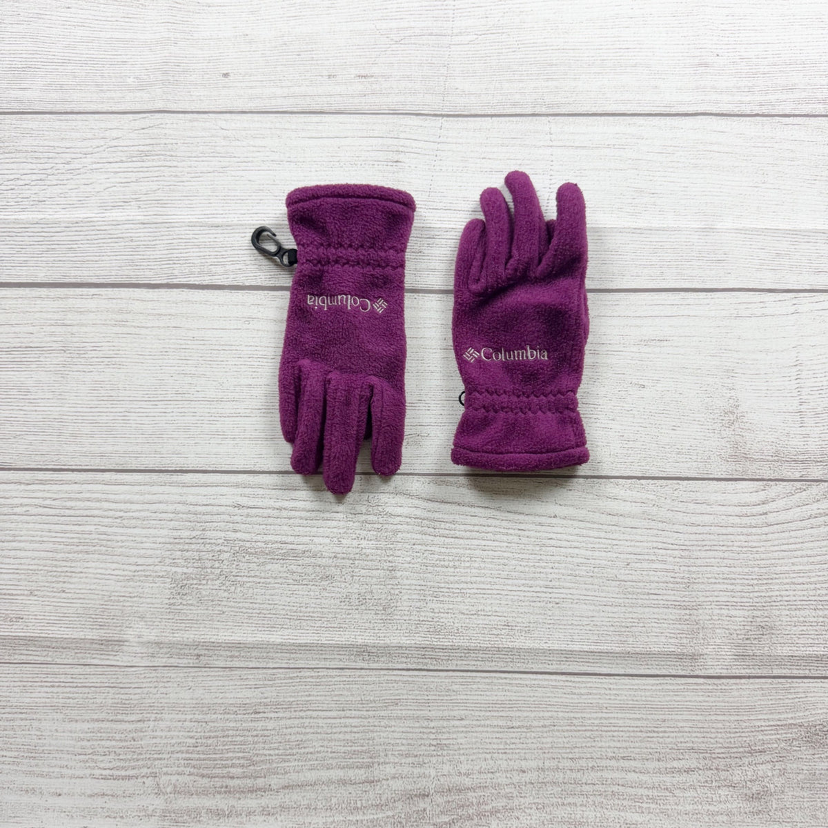 Columbia Youth Fleece Winter Gloves Purple Insulated Warm Design S 8