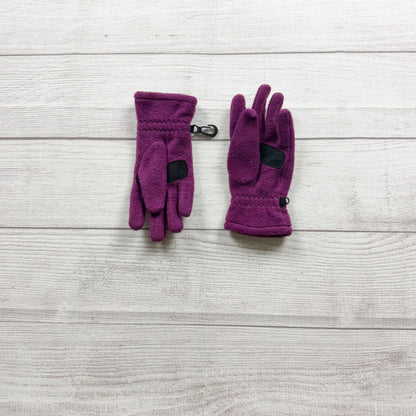 Columbia Youth Fleece Winter Gloves Purple Insulated Warm Design S 8
