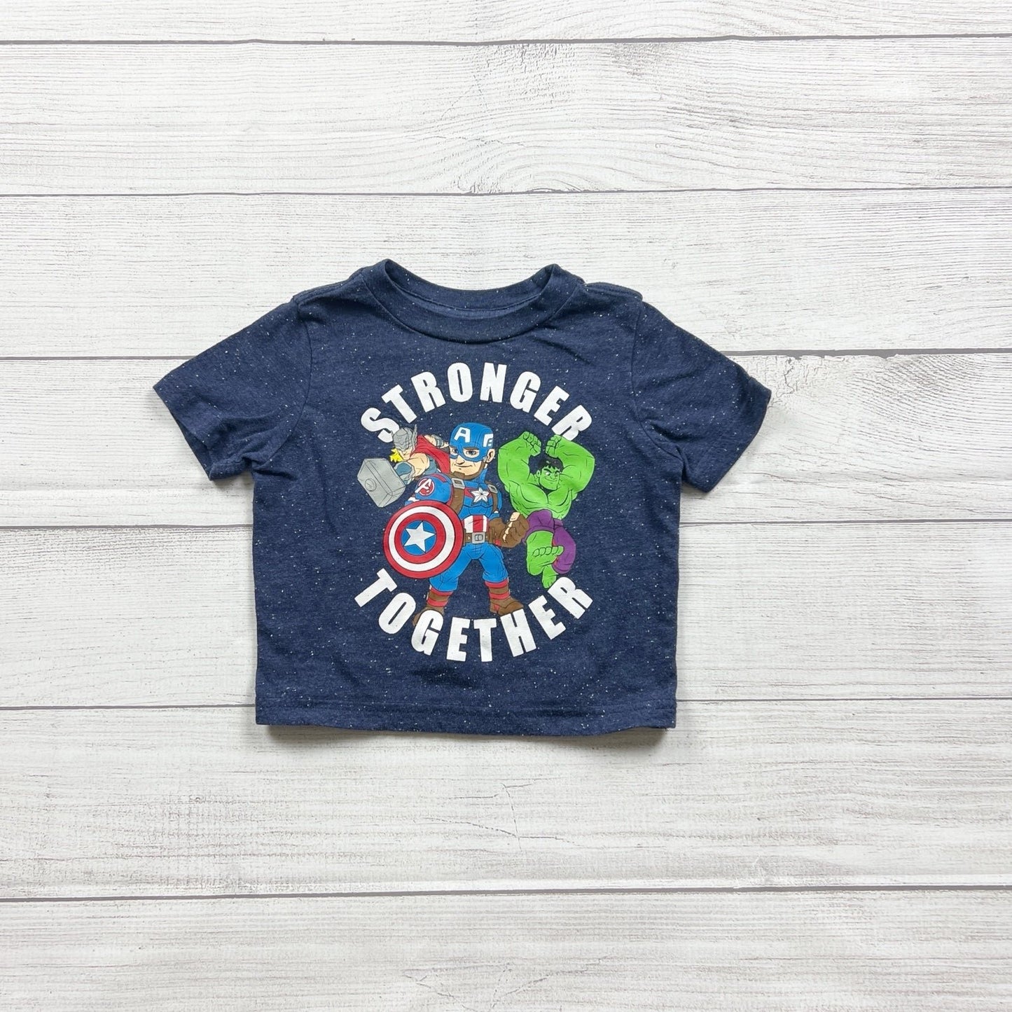 Marvel Avengers T-Shirt “Stronger Together” Captain America Hulk 9-12 Months