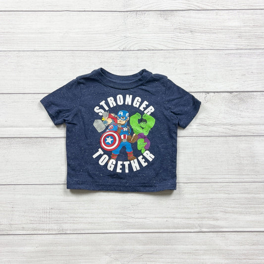 Marvel Avengers T-Shirt “Stronger Together” Captain America Hulk 9-12 Months
