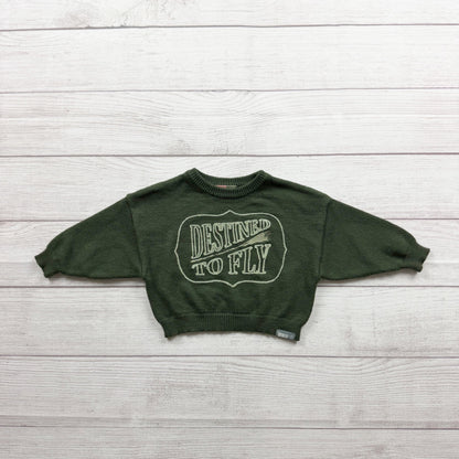 Wicked Universal Destined To Fly Toddler Green Crewneck Sweater 9-12 Months