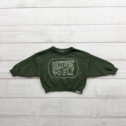 Wicked Universal Destined To Fly Toddler Green Crewneck Sweater 9-12 Months