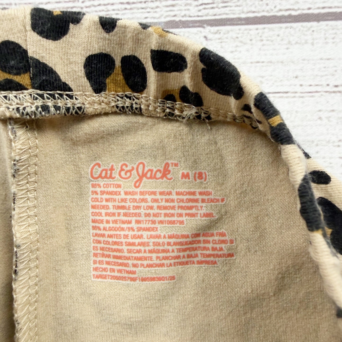 Cat & Jack Leopard Print Girls Leggings Stretchy Casual Wear M 8