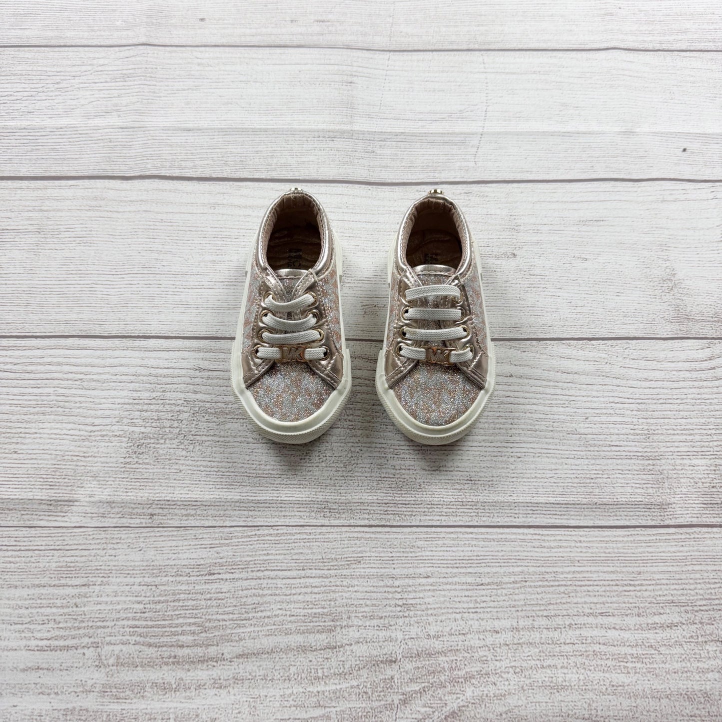 Michael Kors Baby Girl Sneakers Infant Toddler Rose Gold Glitter Fashion Shoes 5