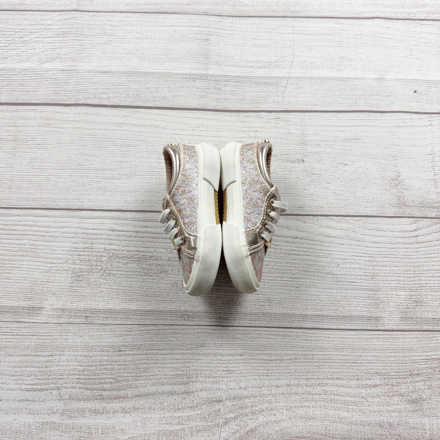 Michael Kors Baby Girl Sneakers Infant Toddler Rose Gold Glitter Fashion Shoes 5