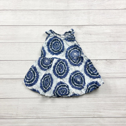 Koala Kids Blue White Tie-Dye Infant Sleeveless Sundress 12-18 Months