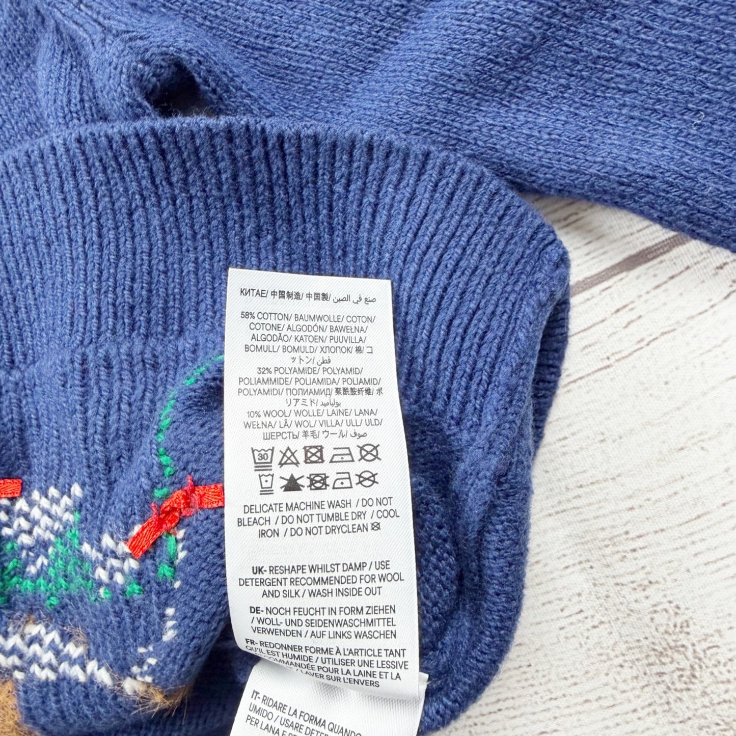 Mini Boden Christmas Sweater Guinea Pig Elf Knit Pullover Pom Pom NWT 4-5