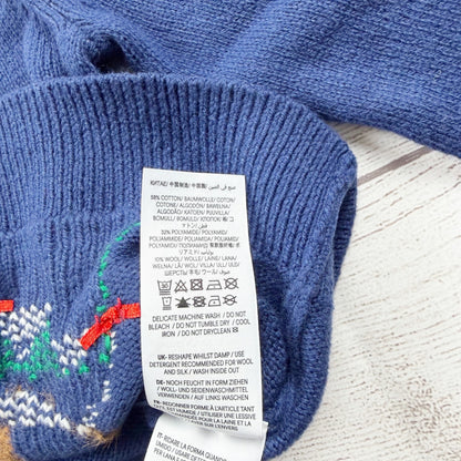 Mini Boden Christmas Sweater Guinea Pig Elf Knit Pullover Pom Pom NWT 4-5