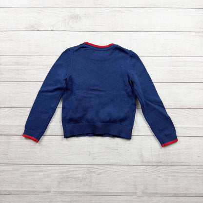 Mini Boden Christmas Sweater Guinea Pig Elf Knit Pullover Pom Pom NWT 4-5