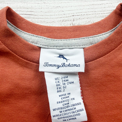 Tommy Bahama Short Sleeve T-Shirt Rust Orange Pocket Graphic NWT 18-24 Months