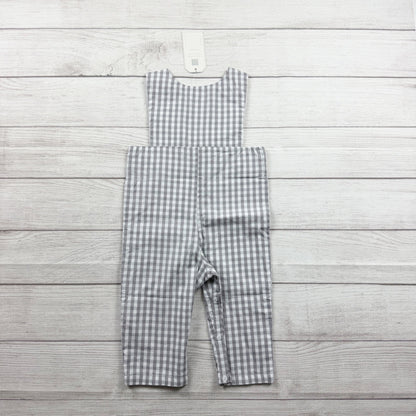 Lil Cactus Baby Boy Smocked Mallard Duck Gingham Jon Jon Romper NWT 18-24 Months