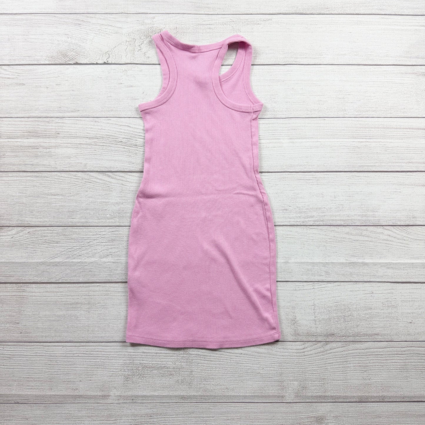 Art Class Girls Ribbed Tank Dress Pink Racerback Bodycon Midi Dress S 6-7