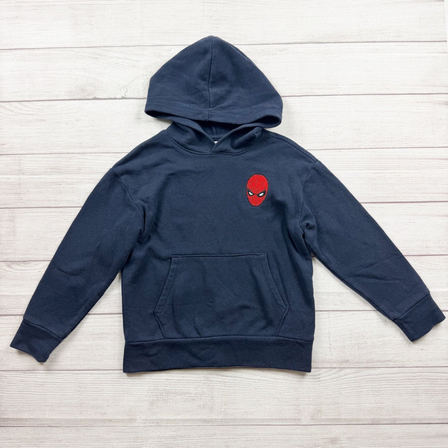 Old Navy Amazing SpiderMan Navy Hoodie Kids Marvel Graphic Pullover M 8