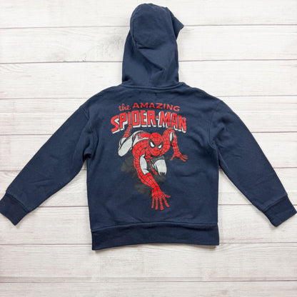 Old Navy Amazing SpiderMan Navy Hoodie Kids Marvel Graphic Pullover M 8