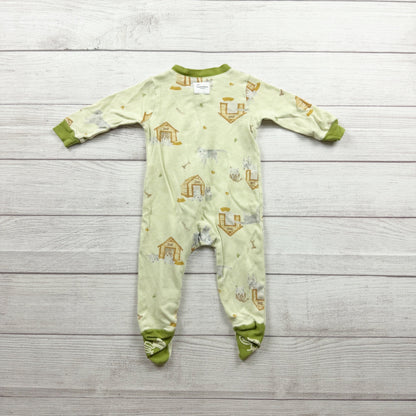 Burt's Bees Baby Organic Cotton Footed Sleeper Doghouse Print 3-6 Months