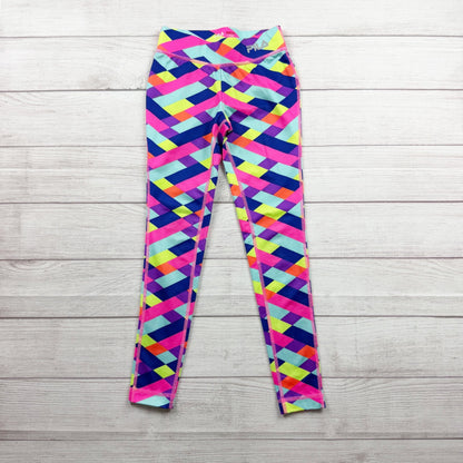 FILA Sport Girls Rainbow Geometric Print Active Leggings XS 7