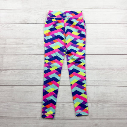 FILA Sport Girls Rainbow Geometric Print Active Leggings XS 7