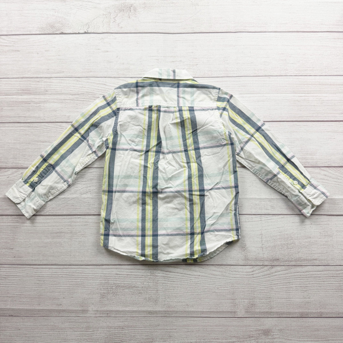 Baby Gap Plaid Long Sleeve Button Front Shirt Cotton Blend 4T