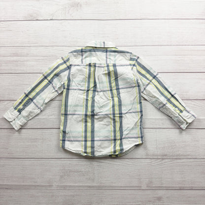 Baby Gap Plaid Long Sleeve Button Front Shirt Cotton Blend 4T