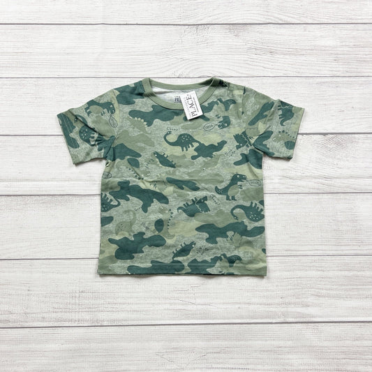 The Children’s Place Toddler Green Dino Camo Graphic Tee Short Sleeve NWT 2T