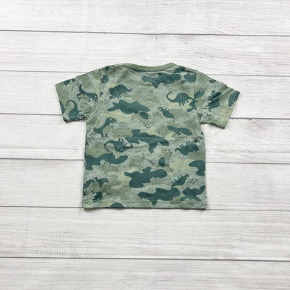 The Children’s Place Toddler Green Dino Camo Graphic Tee Short Sleeve NWT 2T
