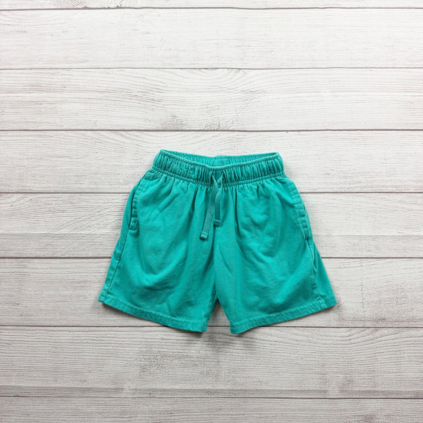 Cat & Jack Boys Teal Elastic Waist Cotton Shorts Lightweight Casual XS 4-5