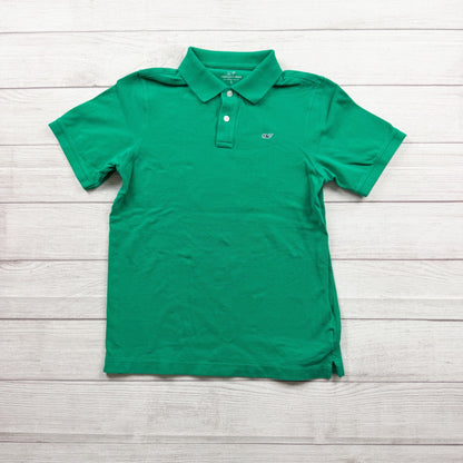 Vineyard Vines Green Polo Shirt Boys Short Sleeve Classic Fit L 16