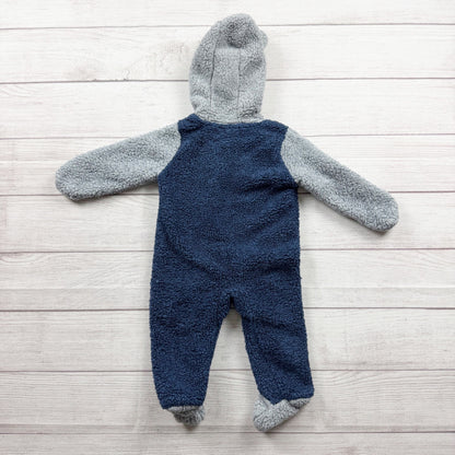NFL Team Apparel Infant Sherpa Fleece Hooded Coverall Romper 6-9 Months