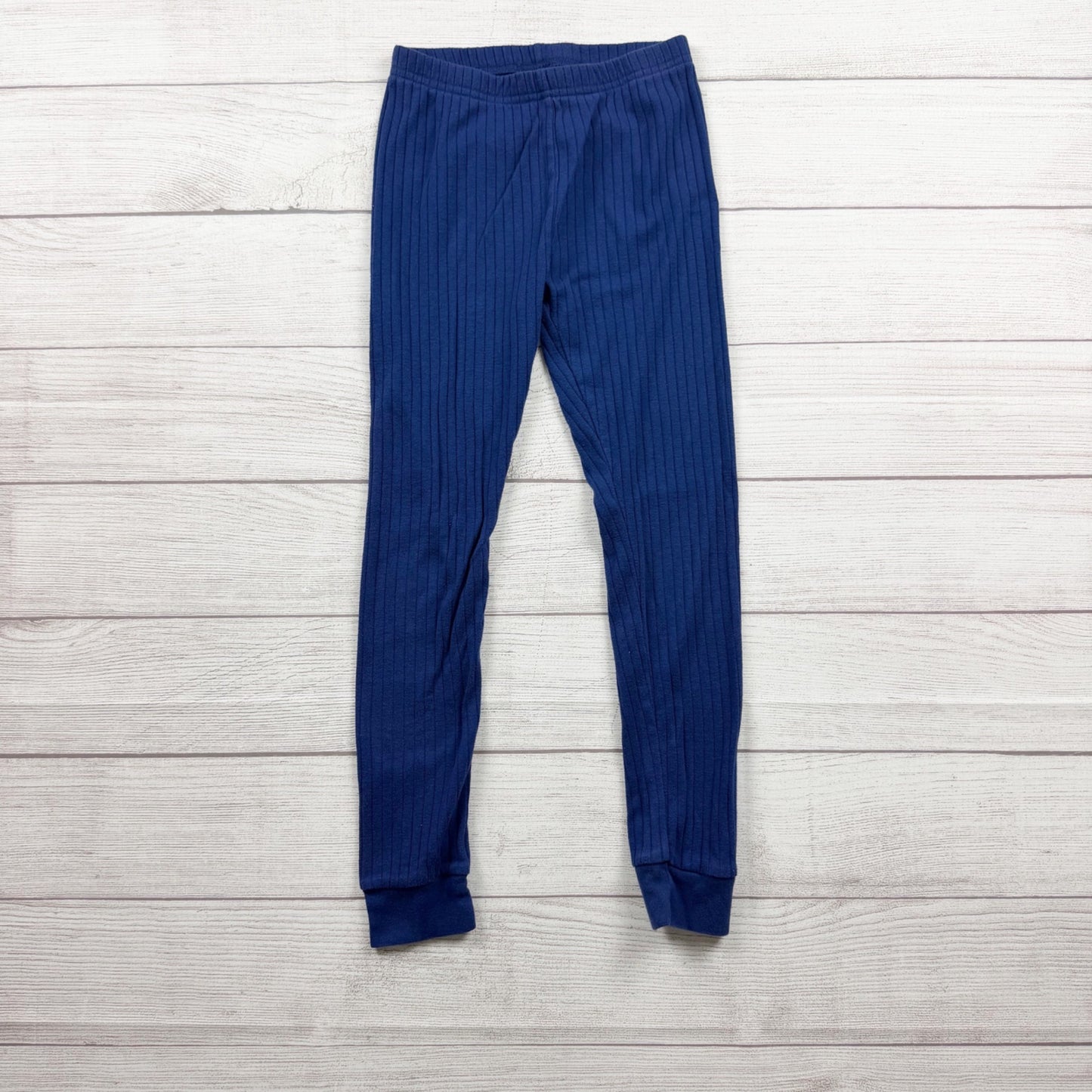Carter's Boys 2 Piece Blue Henley Rib Knit Pajama Set Long Sleeve 8