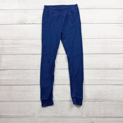 Carter's Boys 2 Piece Blue Henley Rib Knit Pajama Set Long Sleeve 8