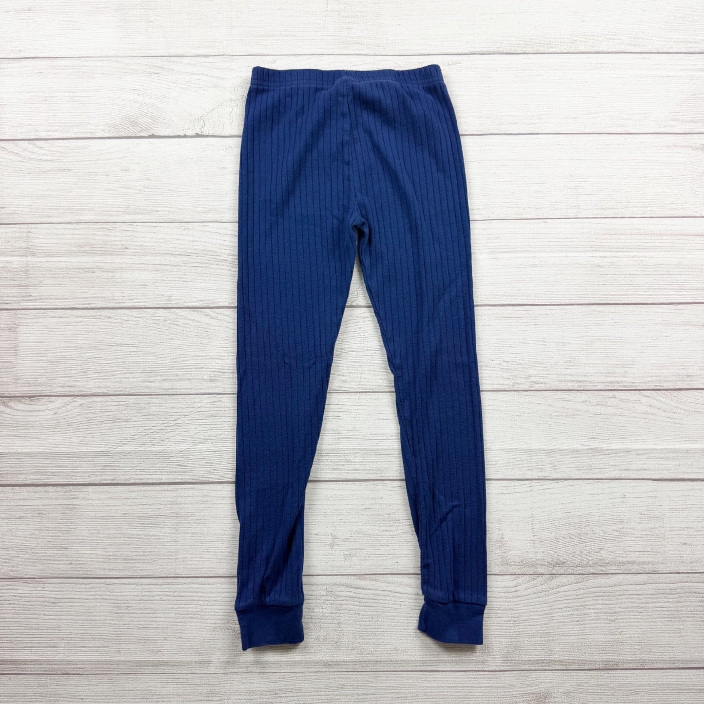 Carter's Boys 2 Piece Blue Henley Rib Knit Pajama Set Long Sleeve 8