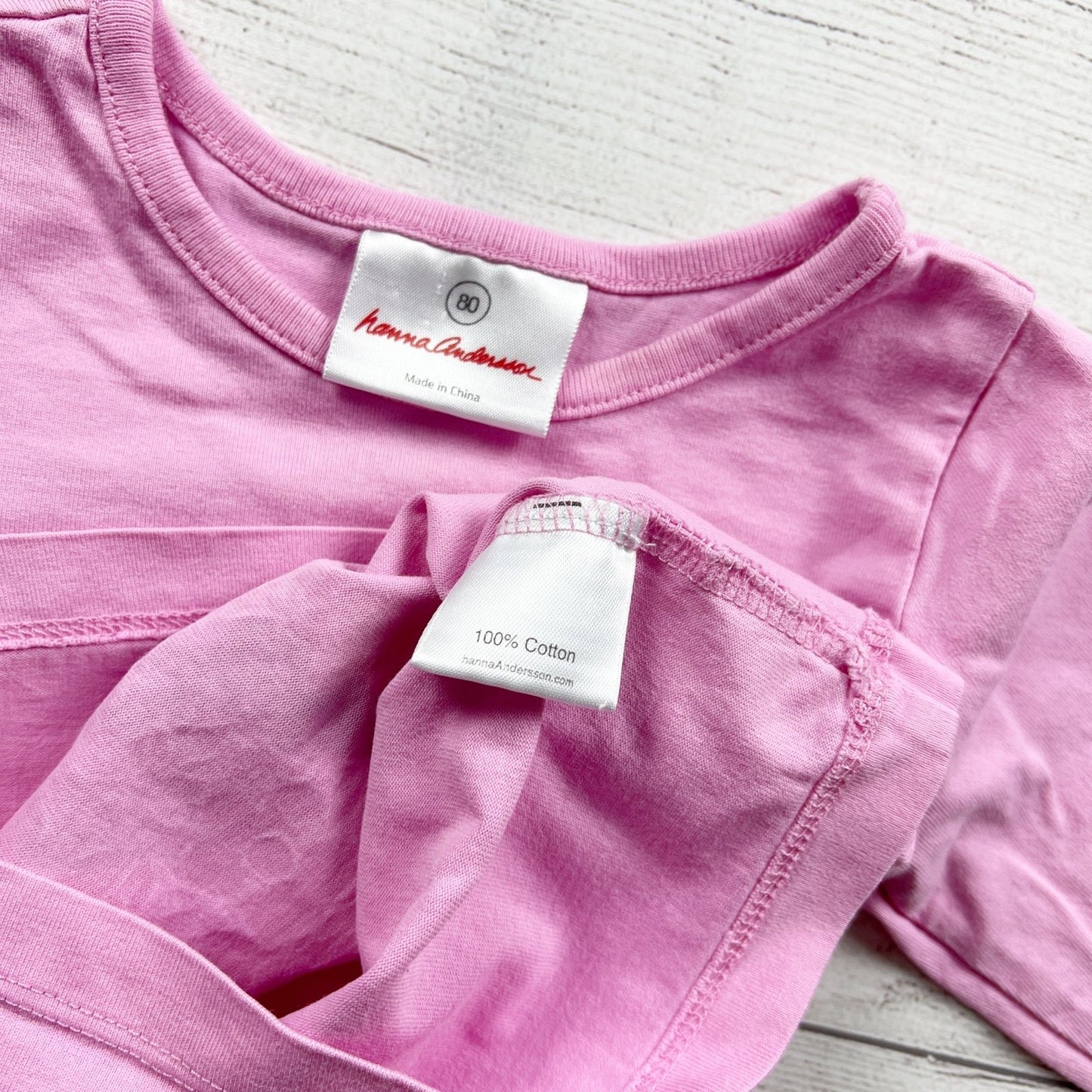 Hanna Andersson Baby Girl Printed Long Sleeve Pink Top 18-24 Months