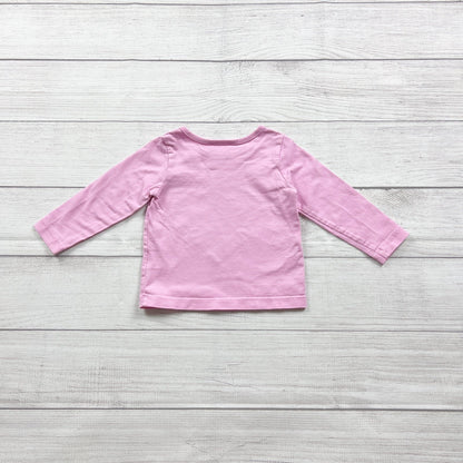 Hanna Andersson Baby Girl Printed Long Sleeve Pink Top 18-24 Months