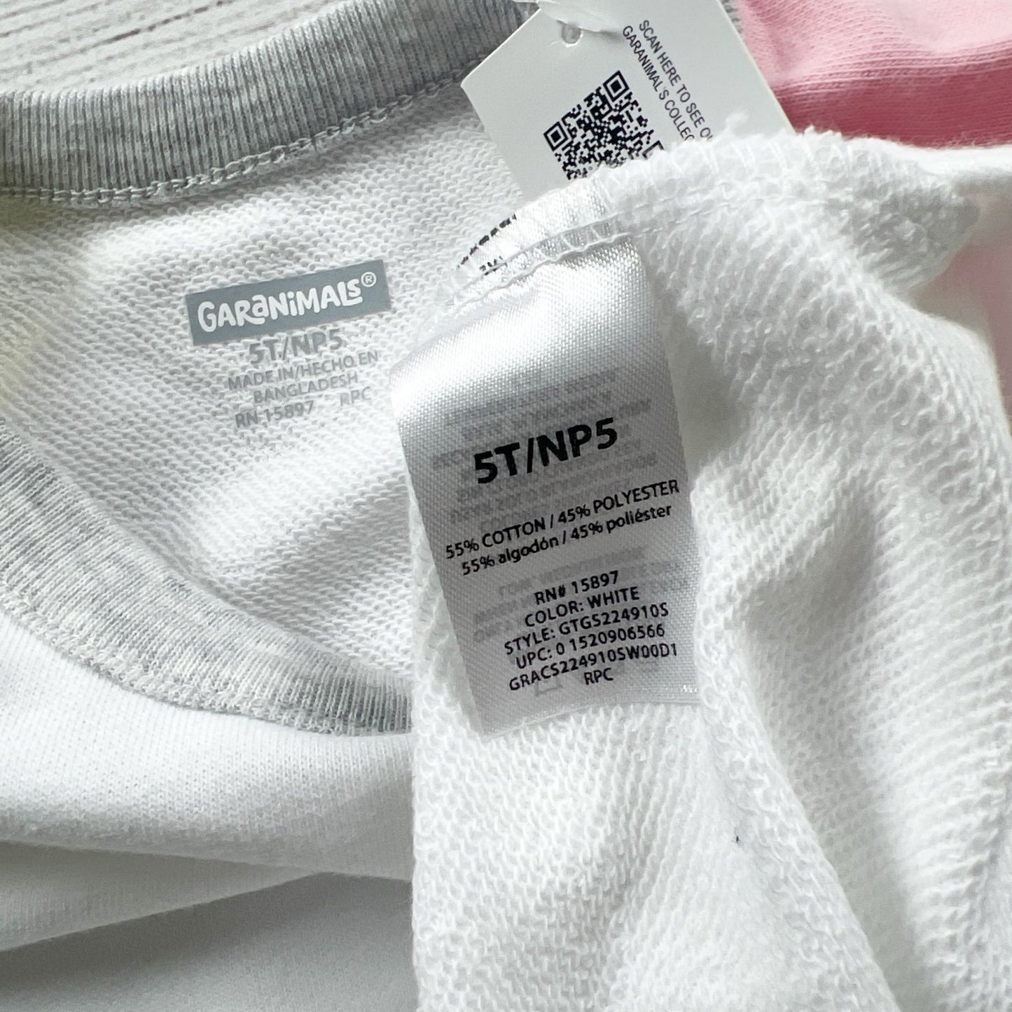 Garanimals Girls Raglan T-Shirt Short Sleeve Tee NWT 5T