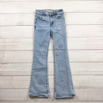 Tractr Girls Flared Light Wash Denim Jeans Stretch Cotton Blend 7