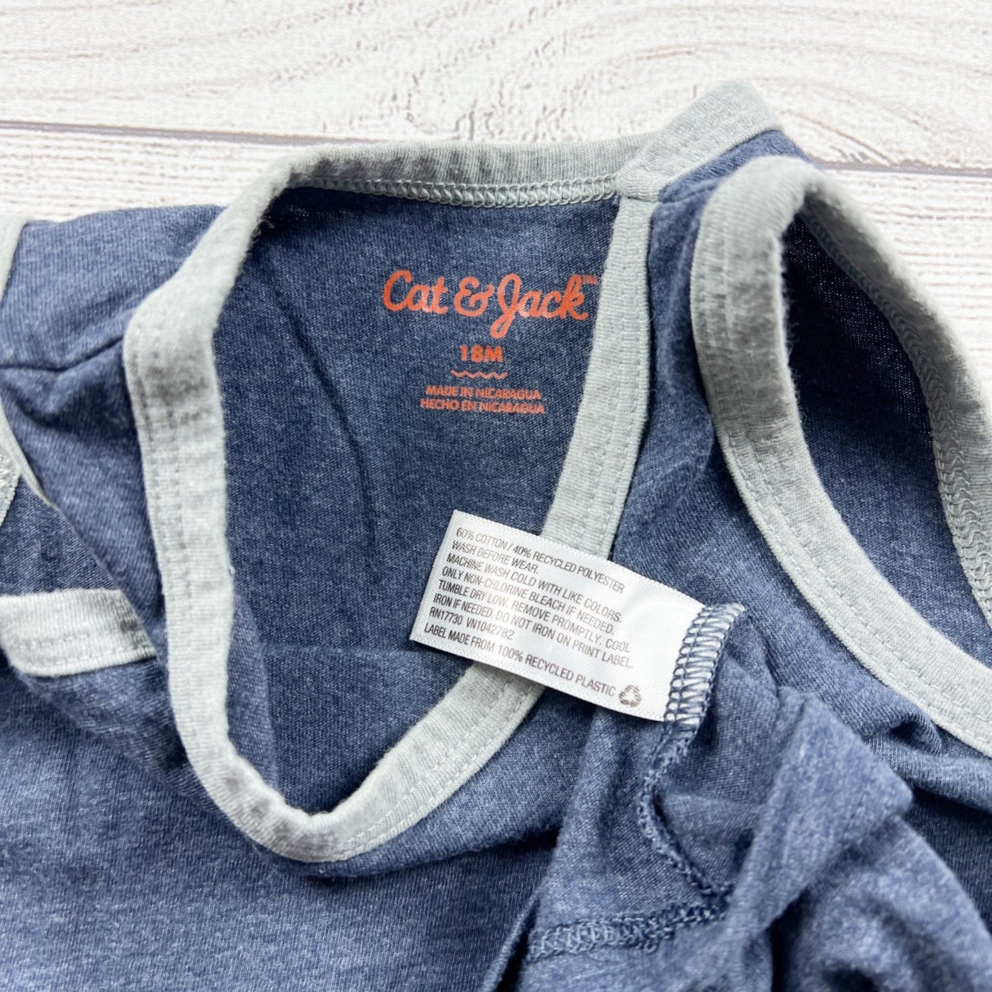 Cat & Jack Blue Tank Top Lightweight Sleeveless Toddler Shirt 12-18 Months