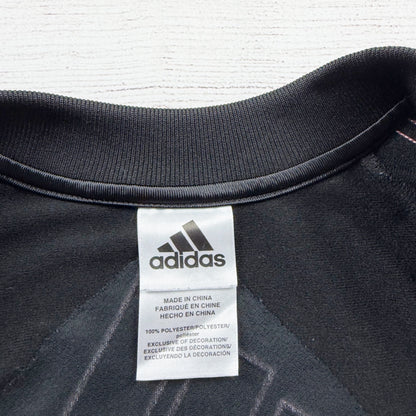Adidas Girls Black Full Zip Track Jacket Pink Stripes Logo 6