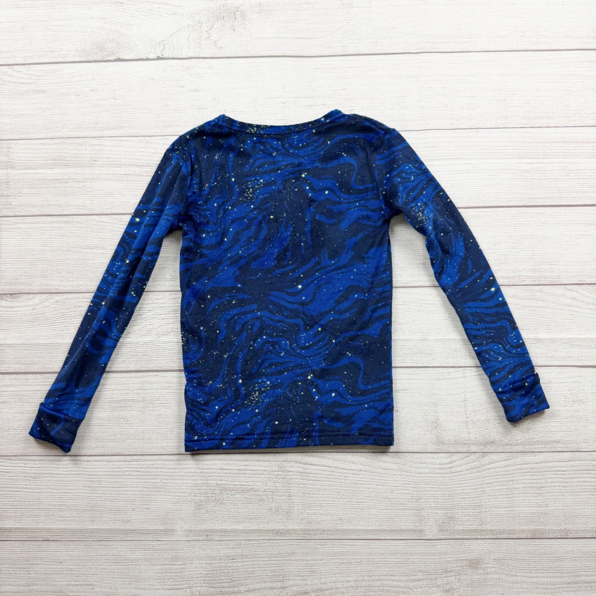 Cat & Jack Blue Starry Print Snuggly Soft Pajama Set Long Sleeve Pants 8