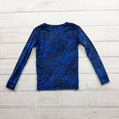 Cat & Jack Blue Starry Print Snuggly Soft Pajama Set Long Sleeve Pants 8